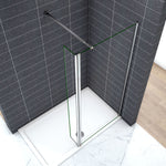 Paroi de douche avec volet pivotant 40x200cm modèle d' Itaroi avec une barre 73-120cm