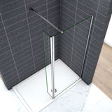 Paroi de douche avec volet pivotant 40x200cm modèle d' Itaroi avec une barre 73-120cm