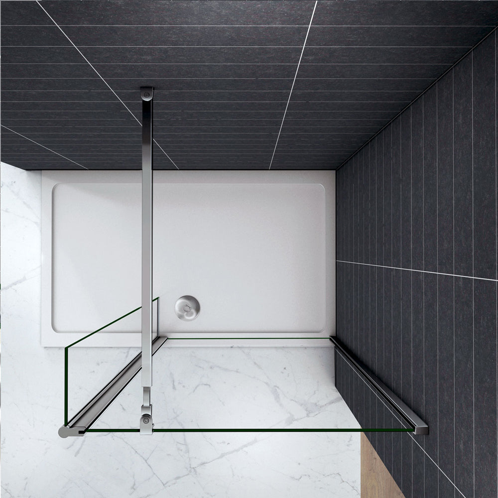 Paroi de douche avec volet pivotant 40x200cm modèle d' Itaroi avec une barre 73-120cm