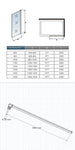 Océan Paroi de douche 80-160x200cm en 10mm verre anticalcaire paroi de douche à l'italienne avec une barre de stabilisation 140cm