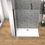 OCEAN paroi de douche noire 90x200cm profit¨¦ noir et 8mm anti-calcaire