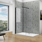 Océan Paroi de douche noire 50-160 x200cm profilé noir et 8mm anti-calcaire