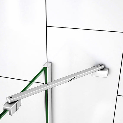 Océan paroi de douche 50-160cm + paroi latérale à l'italienne 50cm avec un retour pivotant et une barre stabilisateur 45cm