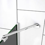 Paroi de douche verre anti-calcaire fumé 100x200cm avec une barre de stabilisation 45cm