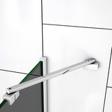 Paroi de douche verre anti-calcaire fumé 100x200cm avec une barre de stabilisation 45cm