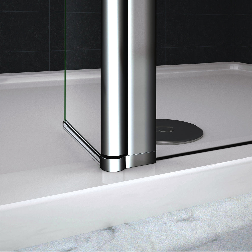 Paroi de douche avec volet pivotant 30x200cm modèle d' Itaroi avec une barre 70-120cm