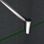 Paroi de douche avec volet pivotant 30x200cm modèle d' Itaroi avec une barre 70-120cm