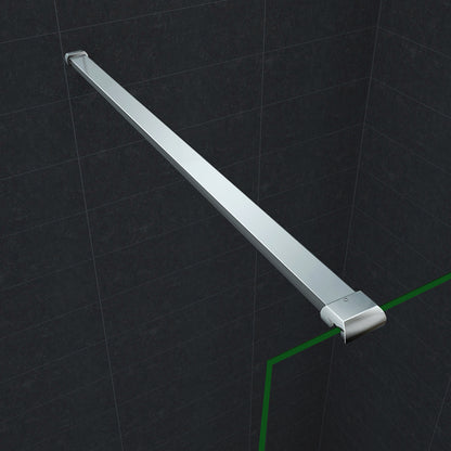 Paroi de douche en 8mm verre avec vitrification nano(anticalcaire) livré avec une barre standard 90cm