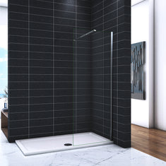 Paroi de douche en 8mm verre avec vitrification nano(anticalcaire) livré avec une barre standard 90cm