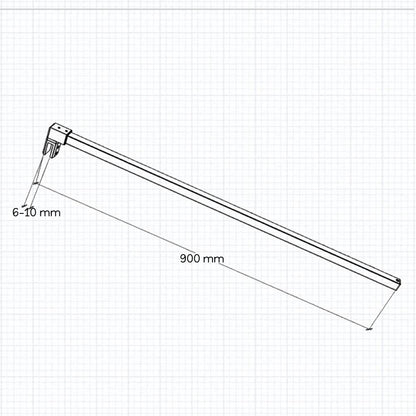 Océan paroi de douche noire 80-140x200cm sérigraphie noire industrielle