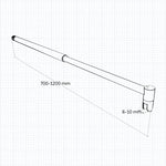 Océan Paroi de douche 90-120cm + paroi avec un retour 40cm verre anticalcaire