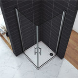 Cabine de douche en 6mm verre anticalcaire insinstallation en angle modèle de double Héci