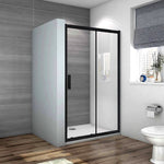 Océan porte de douche 100-120 x 195cm porte de douche soft-close en 8mm verre anticalcaire Océan