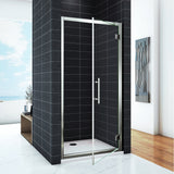 Porte de douche hauteur 185cm en 6mm verre securit insinstallation en niche modèle de LIPER