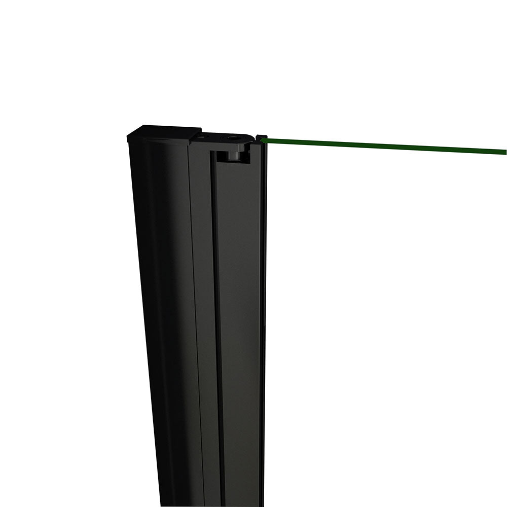 OCEAN porte de douche pivotante noire 90x200cm profite noir et 8mm anti-calcaire