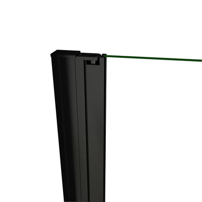 OCEAN porte de douche pivotante noire 90x200cm profite noir et 8mm anti-calcaire