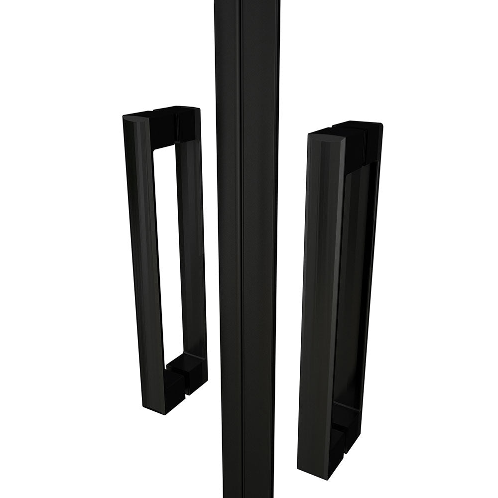 OCEAN porte de douche pivotante noire 80x200cm profite noir et 8mm anti-calcaire