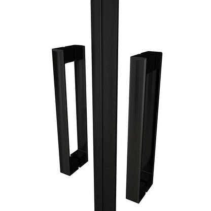 OCEAN porte de douche pivotante noire 80x200cm profite noir et 8mm anti-calcaire