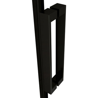 Océan Porte de douche coulissante noire 100 / 120 / 140 x200cm profité noir et 8mm anti-calcaire