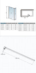 Océan paroi de douche pivotant 50-160cm + paroi latérale à l'italienne 40cm avec un retour